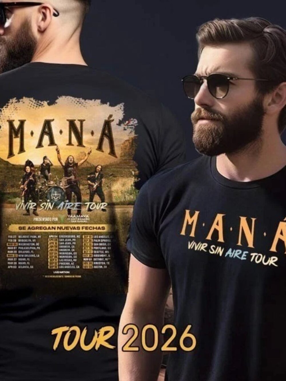 Mana Tour 2026 T-Shirt , Music Tour Concert Tee